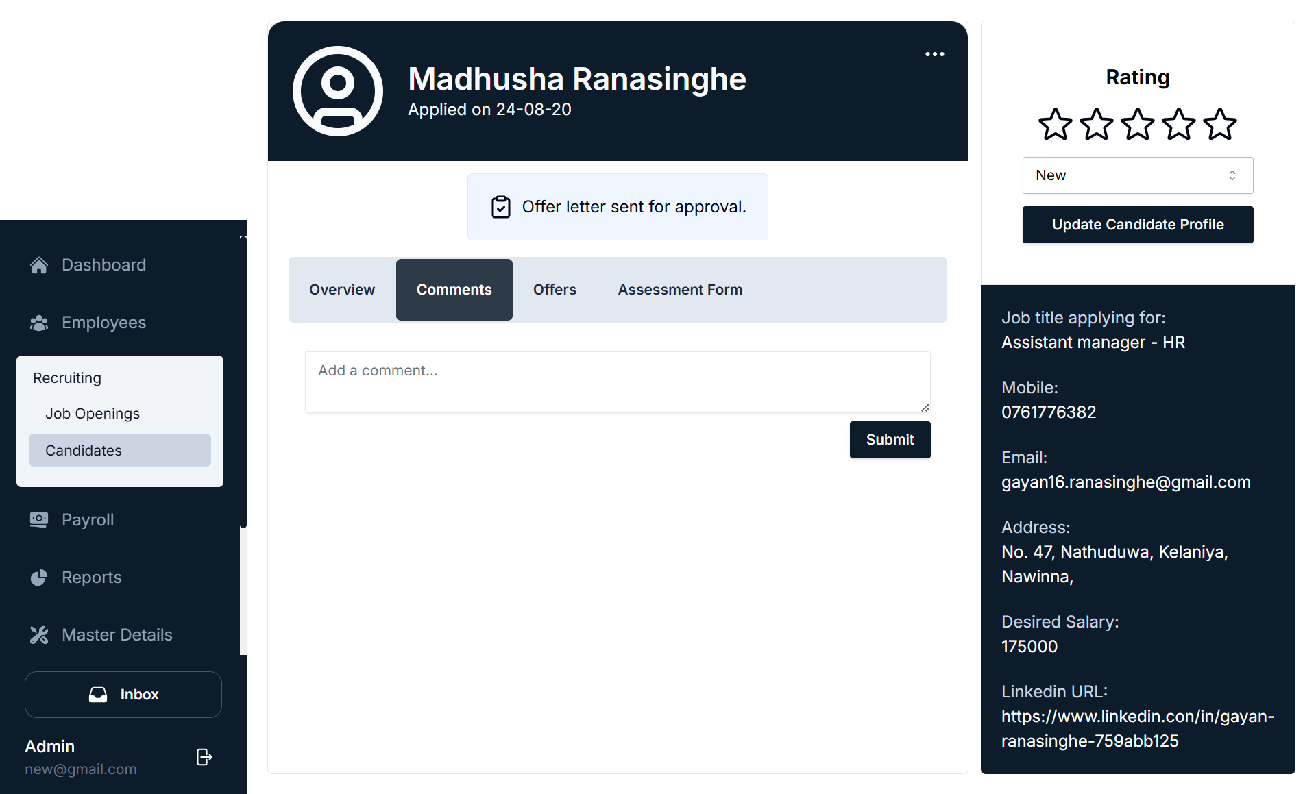 Recruiting Module Overview