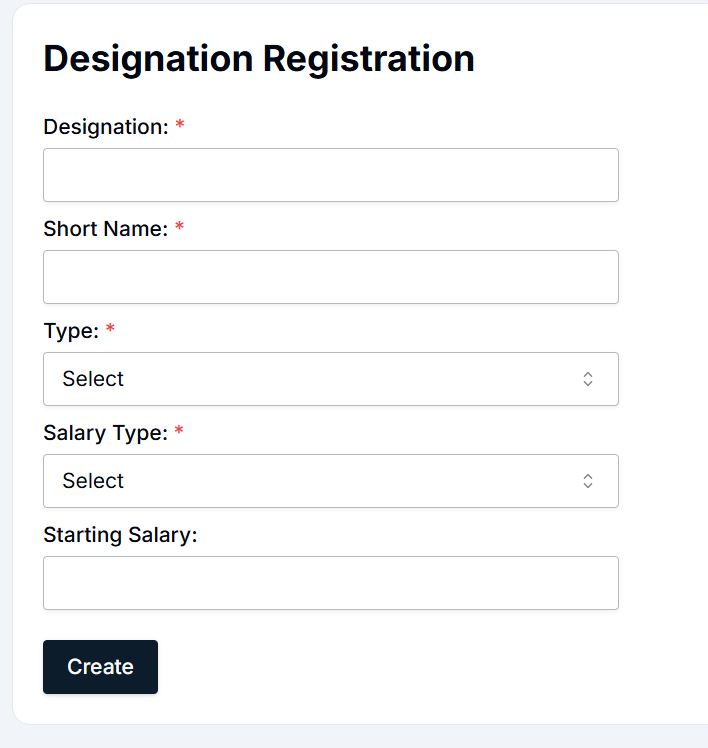 Adding a New Designation