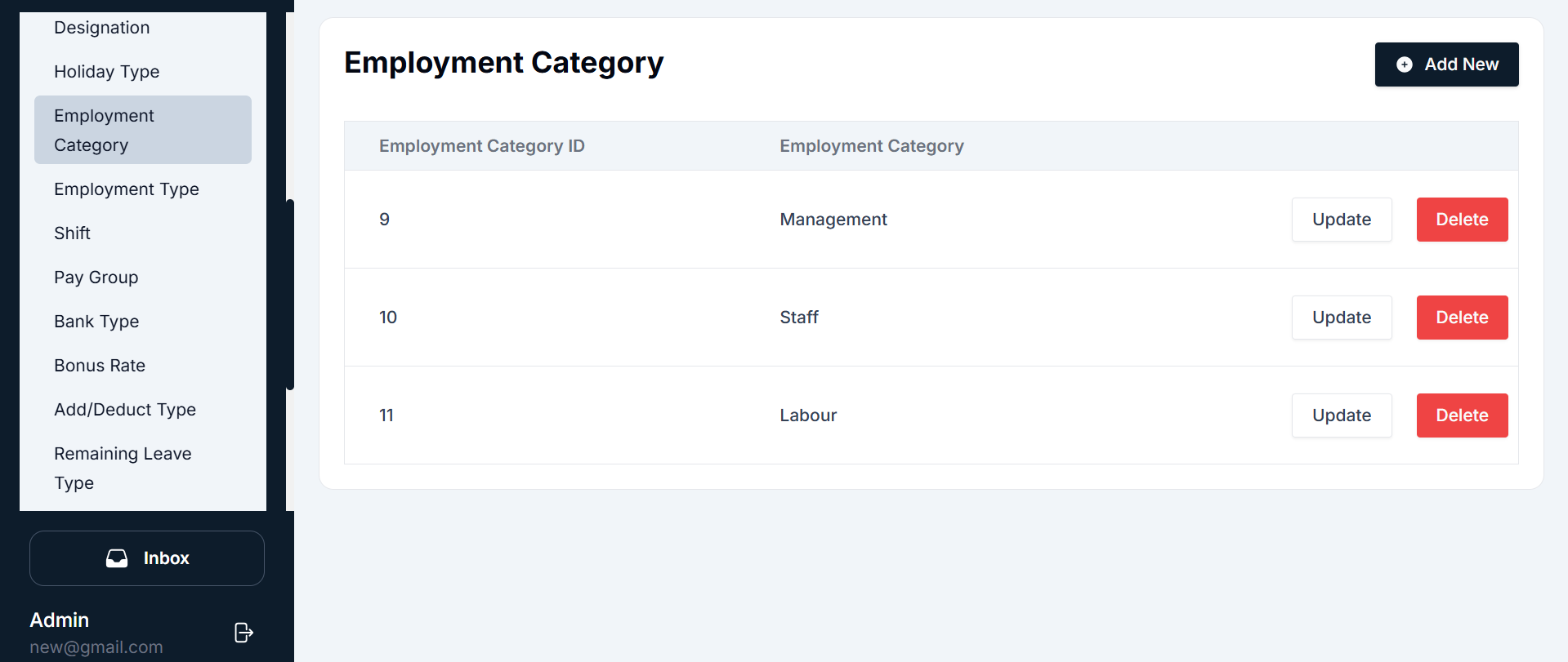 Employment Category