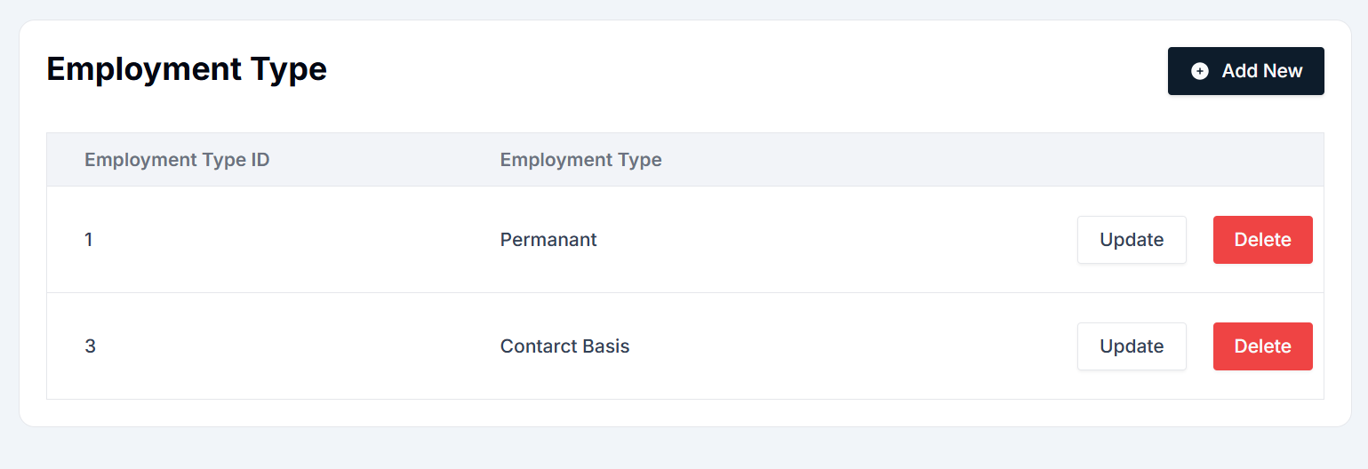 Employment Type Actions