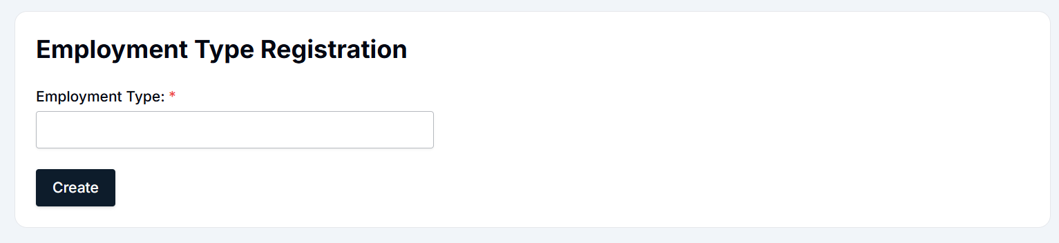 Adding Employment Type