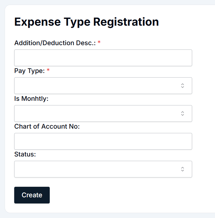 Expense Type Management